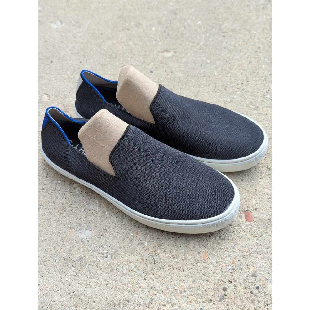 Rothys The Sneaker Black Solid Slip On Knit Shoes 9 RM-006